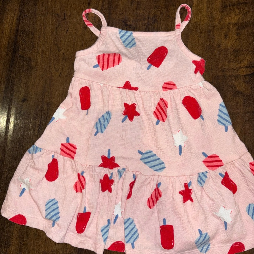 Carter's Pink Tiered Popsicle Print Sundress